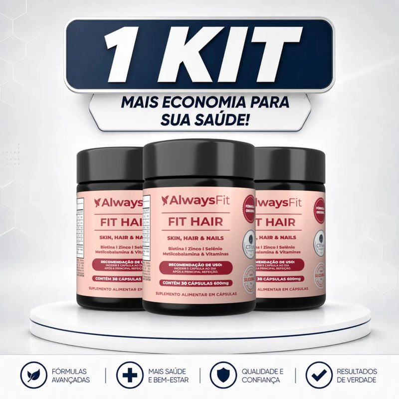 Kit3 Fit Hair — Suplemento alimentar em cápsulas