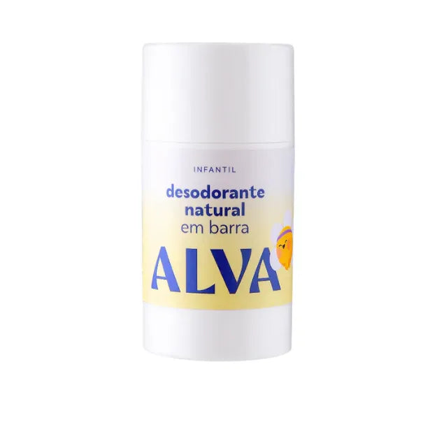Alva - Desodorante Natural em Barra Infantil Camomila Vegano 33g | Proteção Natural e Suavidade para os Pequenos (Sem Alumínio)