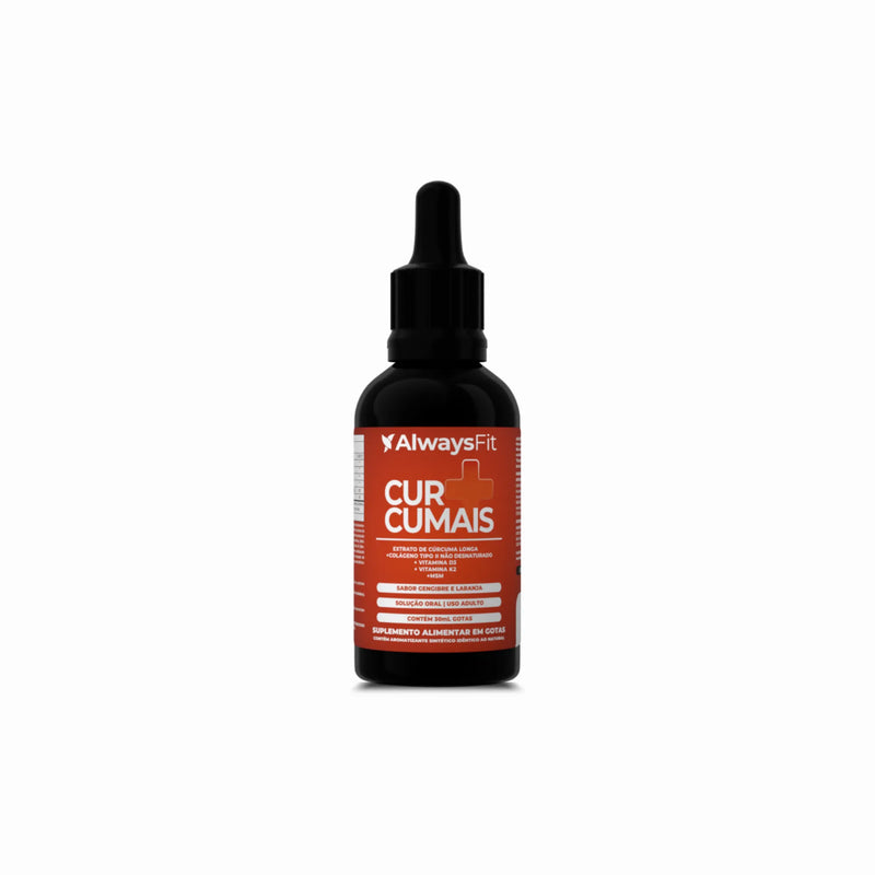 Curcumais - Cúrcuma, Vitamina D3, K2, MSM, Colágeno Tipo 2 e Condroitina