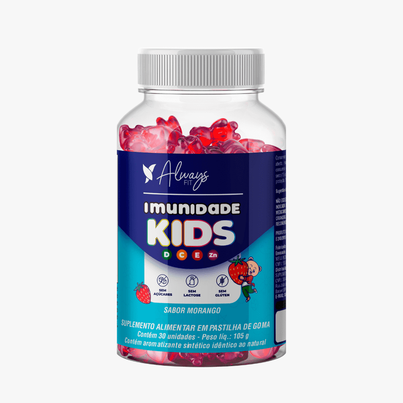 Gummy Kids - Vitamina C, Vitamina D3, Vitamina E e Zinco - 30 Gummies