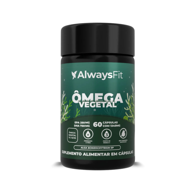 Ômega 3 com DHA 750mg e EPA 250mg de Algas Marinhas - Vegetal 60 Cápsulas