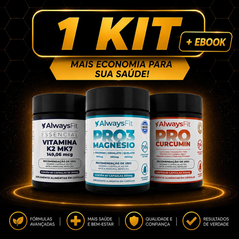 Kit ProCurcumin, Pro3Magnésio e Vitamina K2-MK7
