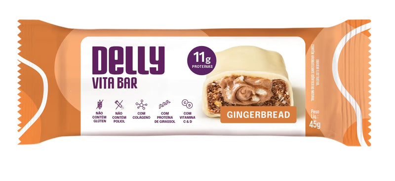 Delly Vita Bar – Gingerbread com Vitaminas C e D | Imunidade e Sabor Aconchegante