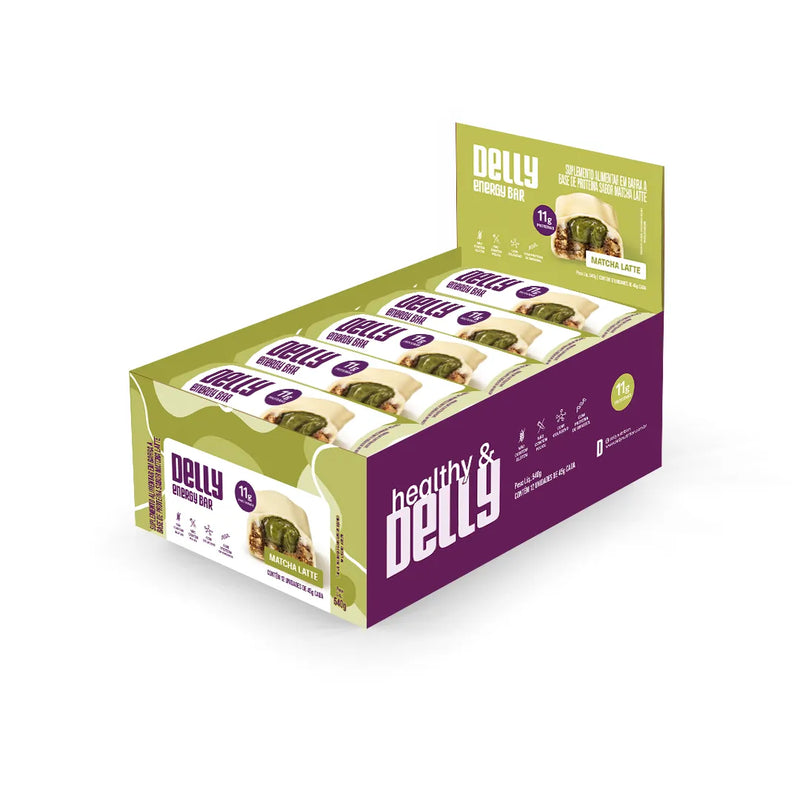 Delly Energy Bar – Matcha Latte com Cafeína Natural | Energia Sustentada e Antioxidante