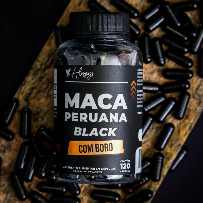 Maca Peruana Black(Negra) com Boro - Vitalidade e Disposição - 120 Cápsulas