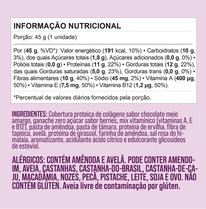 Delly Glow Bar – Frutas Vermelhas com Vitaminas A e E | Antioxidantes e Beleza de Dentro para Fora