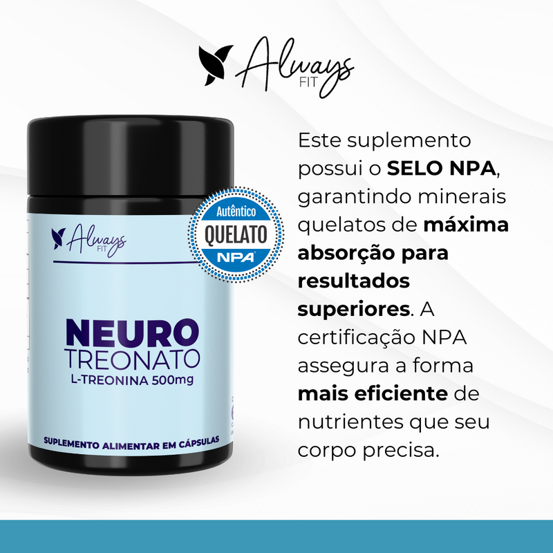 Neuro Treonato - Magnésio para o cérebro, memória e cognição - 60 Cápsulas