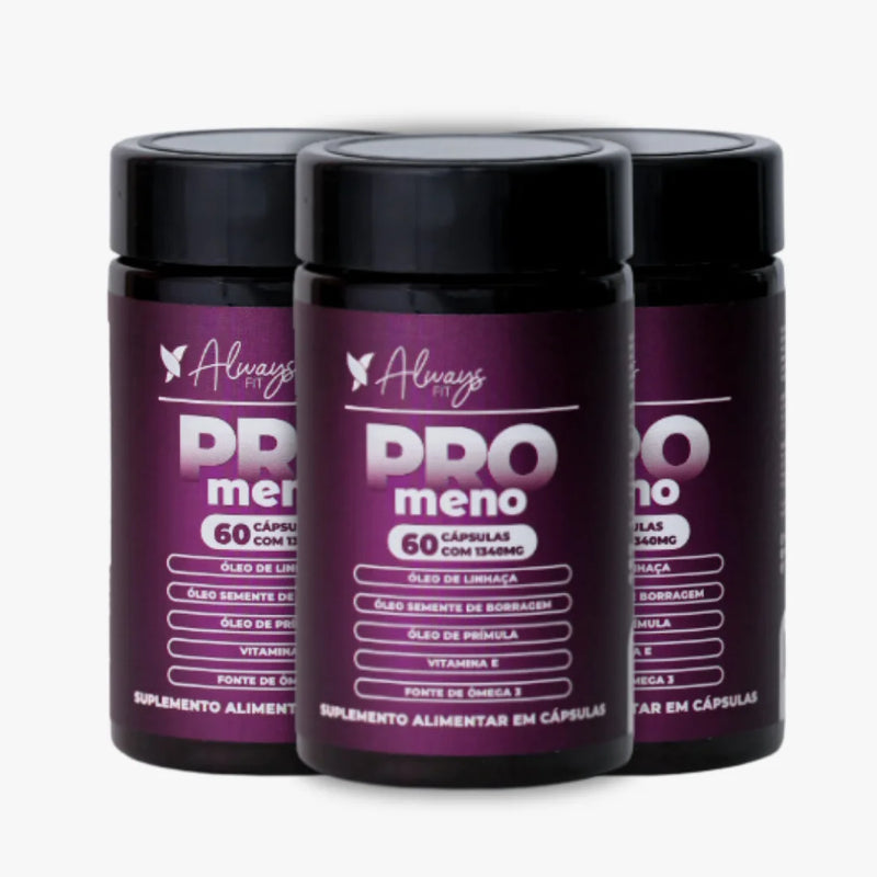 ProMeno – Óleo de Borragem, Prímula, Linhaça e Vitamina E Suporte Nutricional para Mulheres - 60 Cápsulas