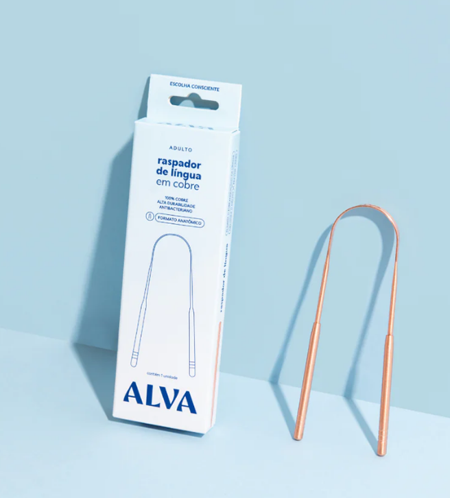 Alva – Raspador de Língua em Cobre | Limpeza bucal inspirada na medicina ayurveda