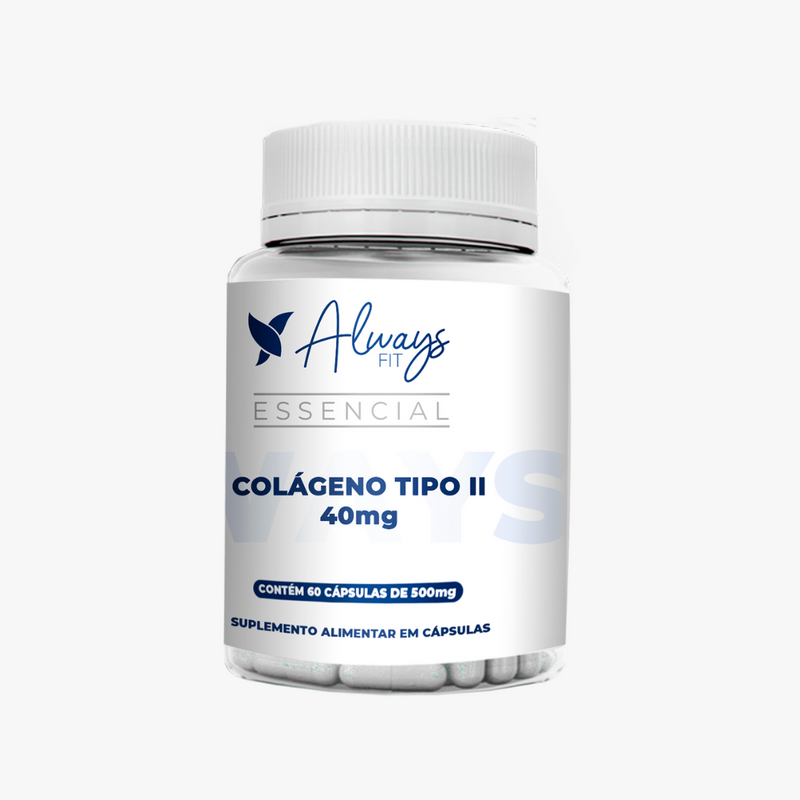 Colágeno Tipo II 40mg Articulações e Cartilagem - 60 Cápsulas