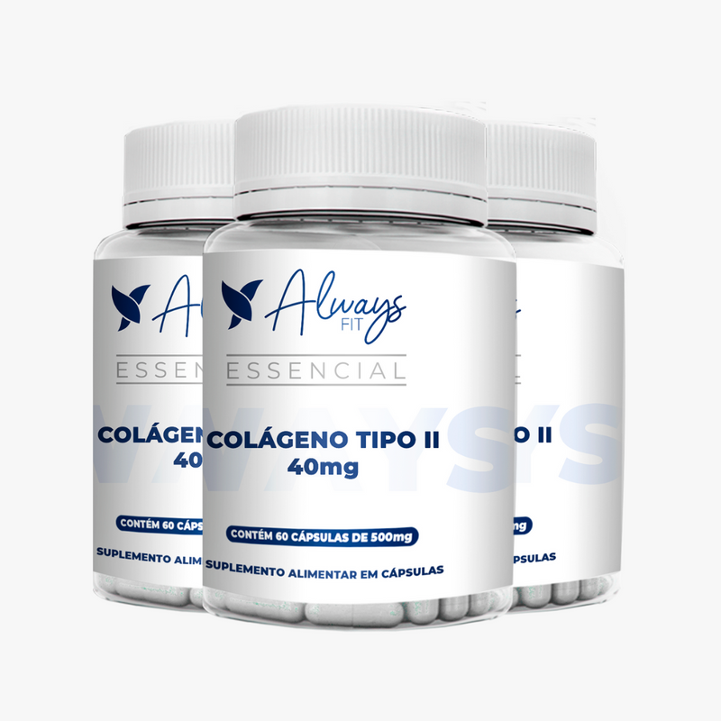 Colágeno Tipo II 40mg Articulações e Cartilagem - 60 Cápsulas