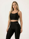 Conjunto Legging e Top Poliamida Canelado Preto  - Always Fit