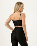 Conjunto Legging e Top Poliamida Canelado Preto  - Always Fit