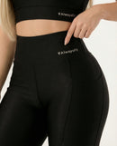 Conjunto Legging e Top Poliamida Canelado Preto  - Always Fit