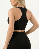 Conjunto Legging e Top Poliamida Jacar Preto - Always Fit