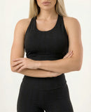 Conjunto Legging e Top Poliamida Jacar Preto - Always Fit