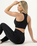 Conjunto Legging e Top Poliamida Jacar Preto - Always Fit