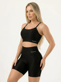 Conjunto Short e Top Poliamida Premium Preto - Always Fit