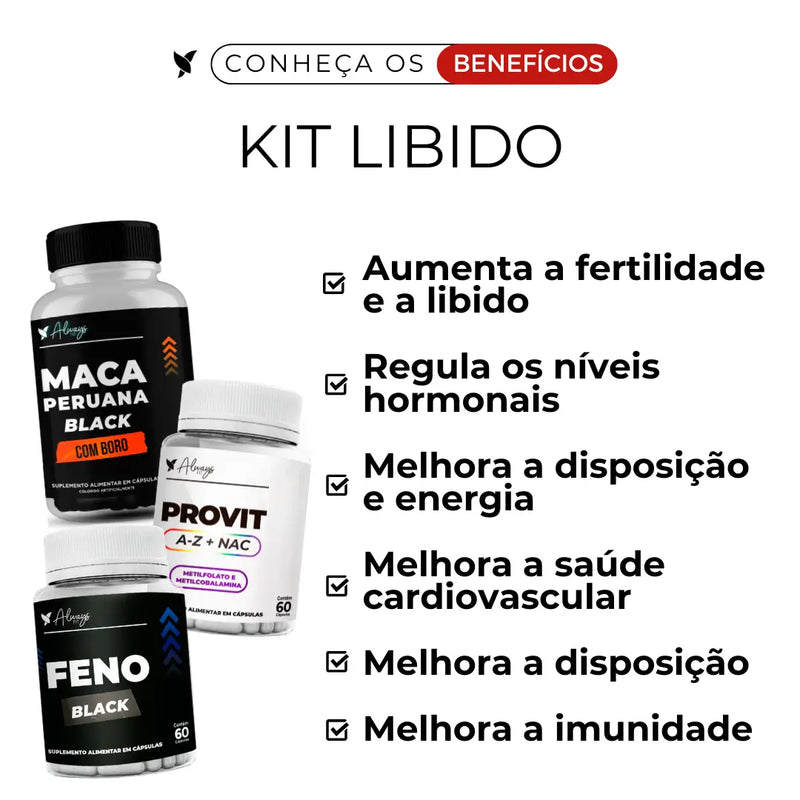 Kit Libido - Vitalidade e Disposição para o seu relacionamento