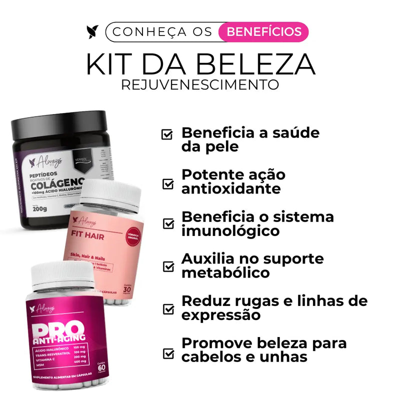 Kit da Beleza - Rejuvenescimento de dentro pra fora