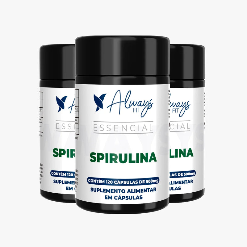 Spirulina 100% Pura - Super Alimento Verde - 120 Cápsulas