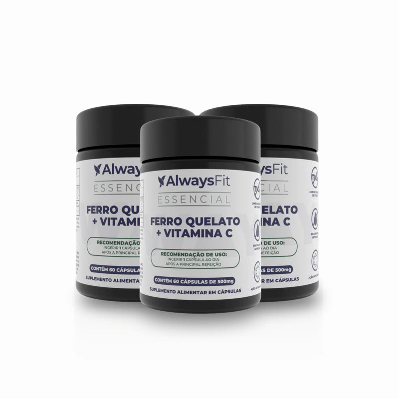 Ferro Quelato 35mg + Vitamina C 135mg - 60 Cápsulas