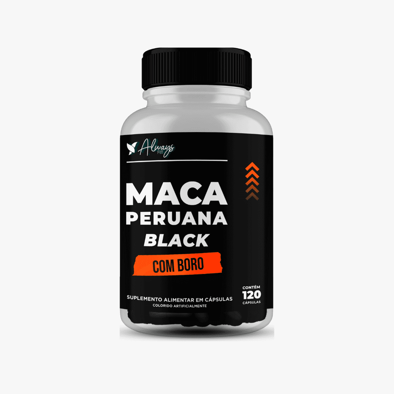 Maca Peruana Black(Negra) com Boro - Vitalidade e Disposição - 120 Cápsulas