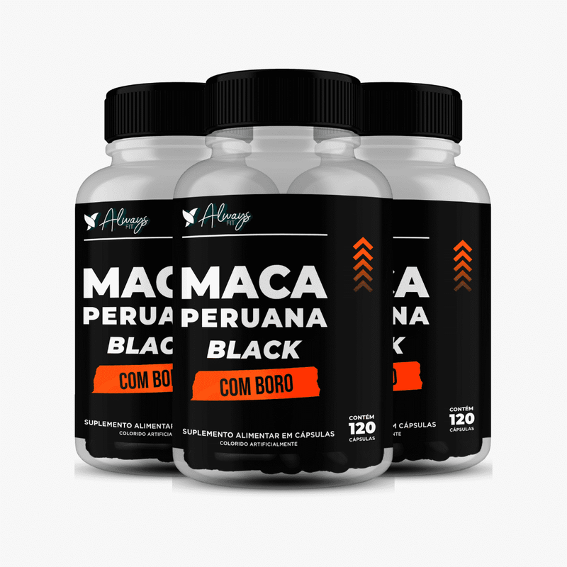Maca Peruana Black(Negra) com Boro - Vitalidade e Disposição - 120 Cápsulas