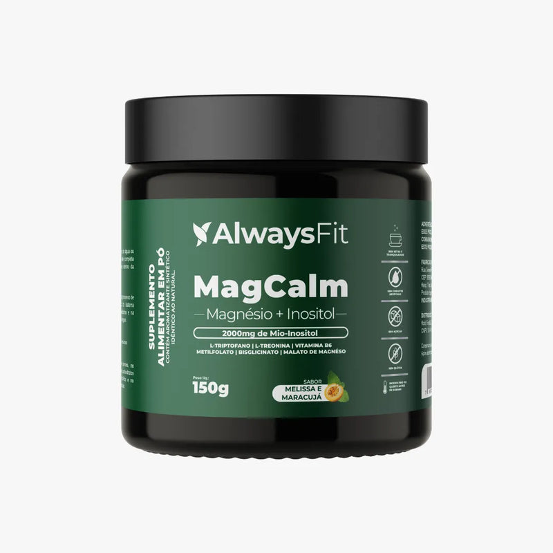 MagCalm - Magnésio, Inositol, L-Triptofano, L-Treonina, Camomila, Melissa e + Relaxamento, Sono e Equilíbrio Emocional