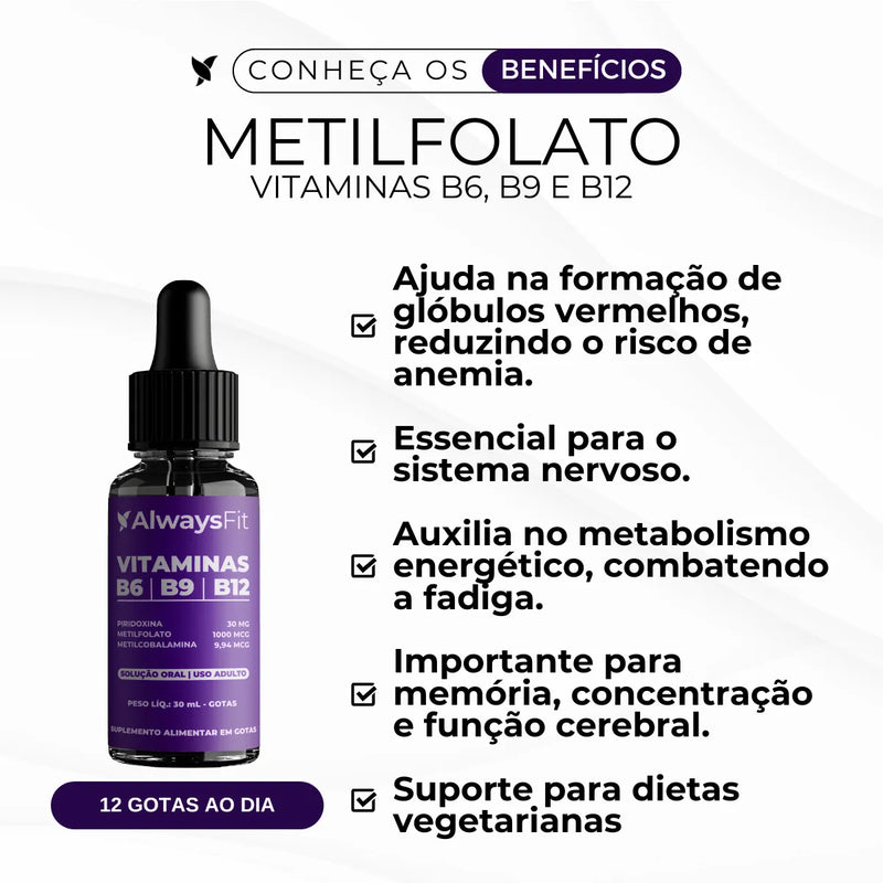 Metil-B9B12 (B6, Metilfolato e MetilCobalamina)