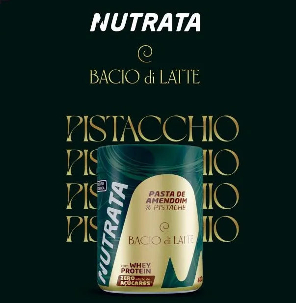 Nutrata - Pasta de Amendoim & Pistache Bacio Di Latte (400g) | Sabor Refinado e Nutrição Premium