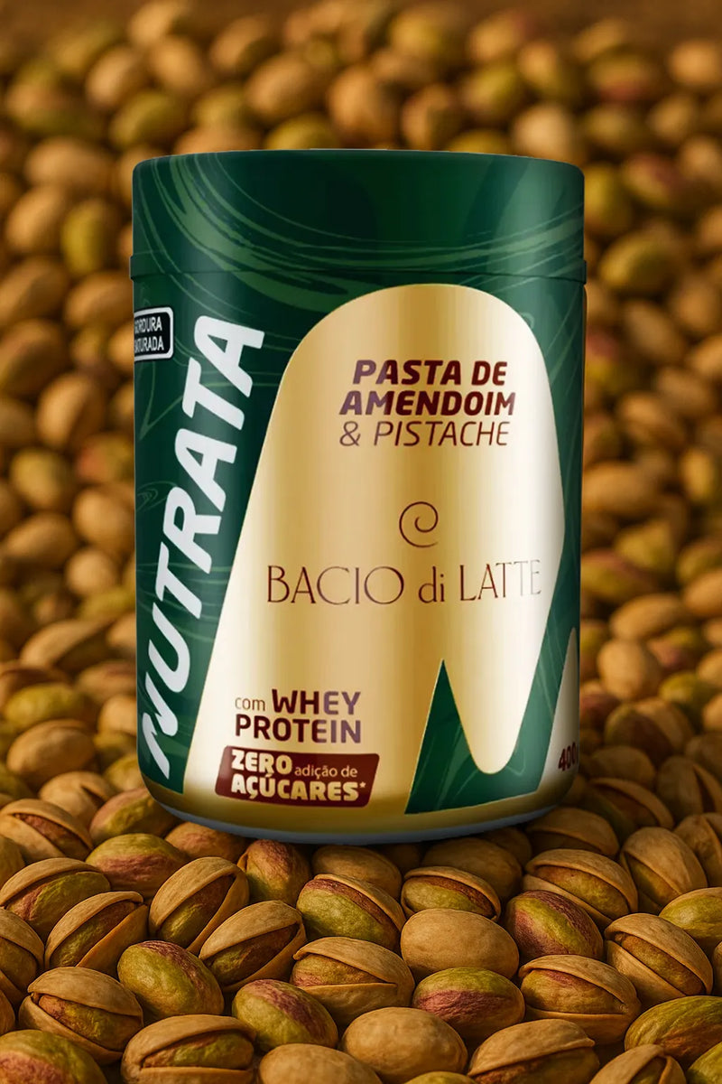 Nutrata - Pasta de Amendoim & Pistache Bacio Di Latte (400g) | Sabor Refinado e Nutrição Premium