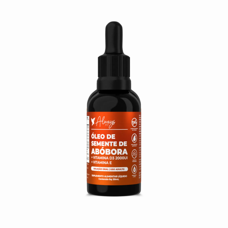 Óleo de Semente de Abóbora Gotas com Vitamina D3 e Vitamina E