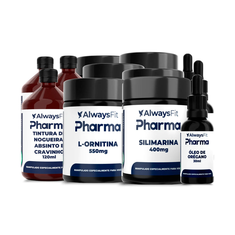 Protocolo Natural de Desparasitação Completa (Tintura de Nogueira Negra + Cravo + Artemísia, Silimarina, Ornitina, Óleo de Orégano) – 30 Dias