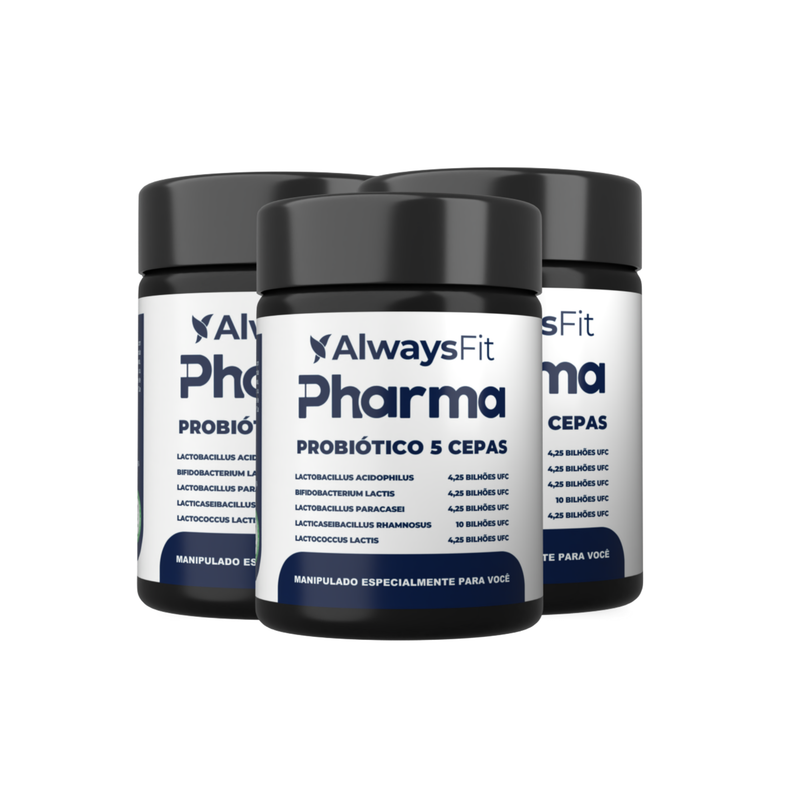 Probióticos 27 Bilhões – 5 Cepas em Cápsulas Gastroprotetoras - 30 Cápsulas (L. rhamnosus 10BLH; L. acidophilus 4,25BLH; B. lactis 4,25BLH; L. paracasei 4,25BLH; L. lactis 4,25BLH)