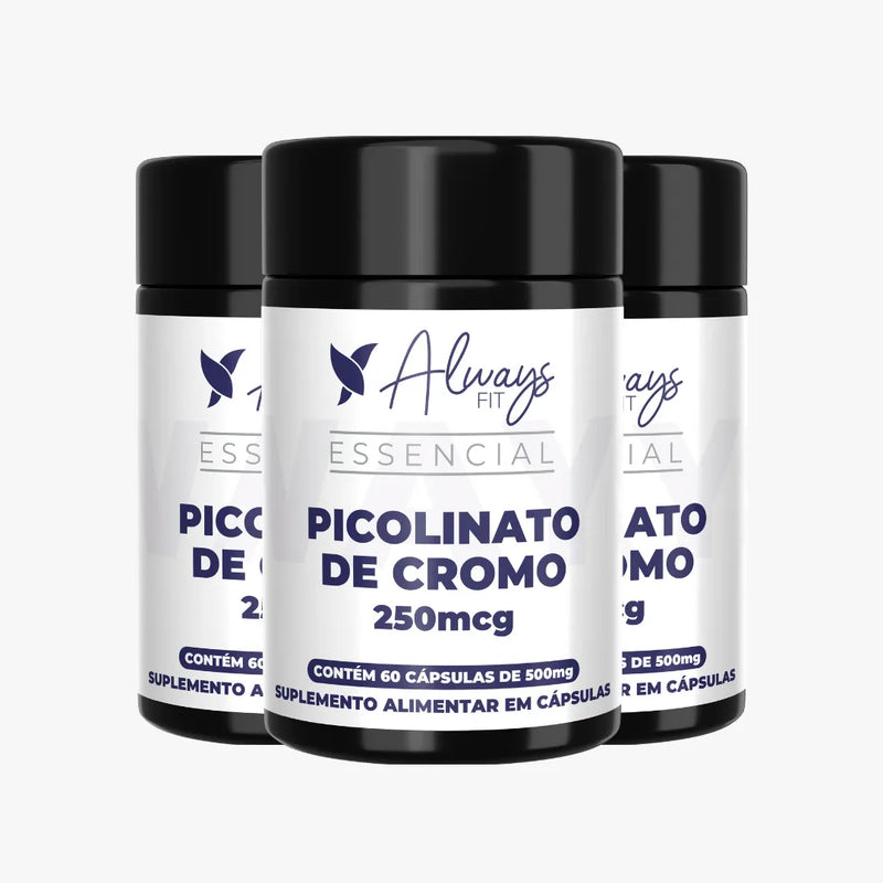Picolinato de Cromo com 250mcg Dose Máxima- 60 Cápsulas