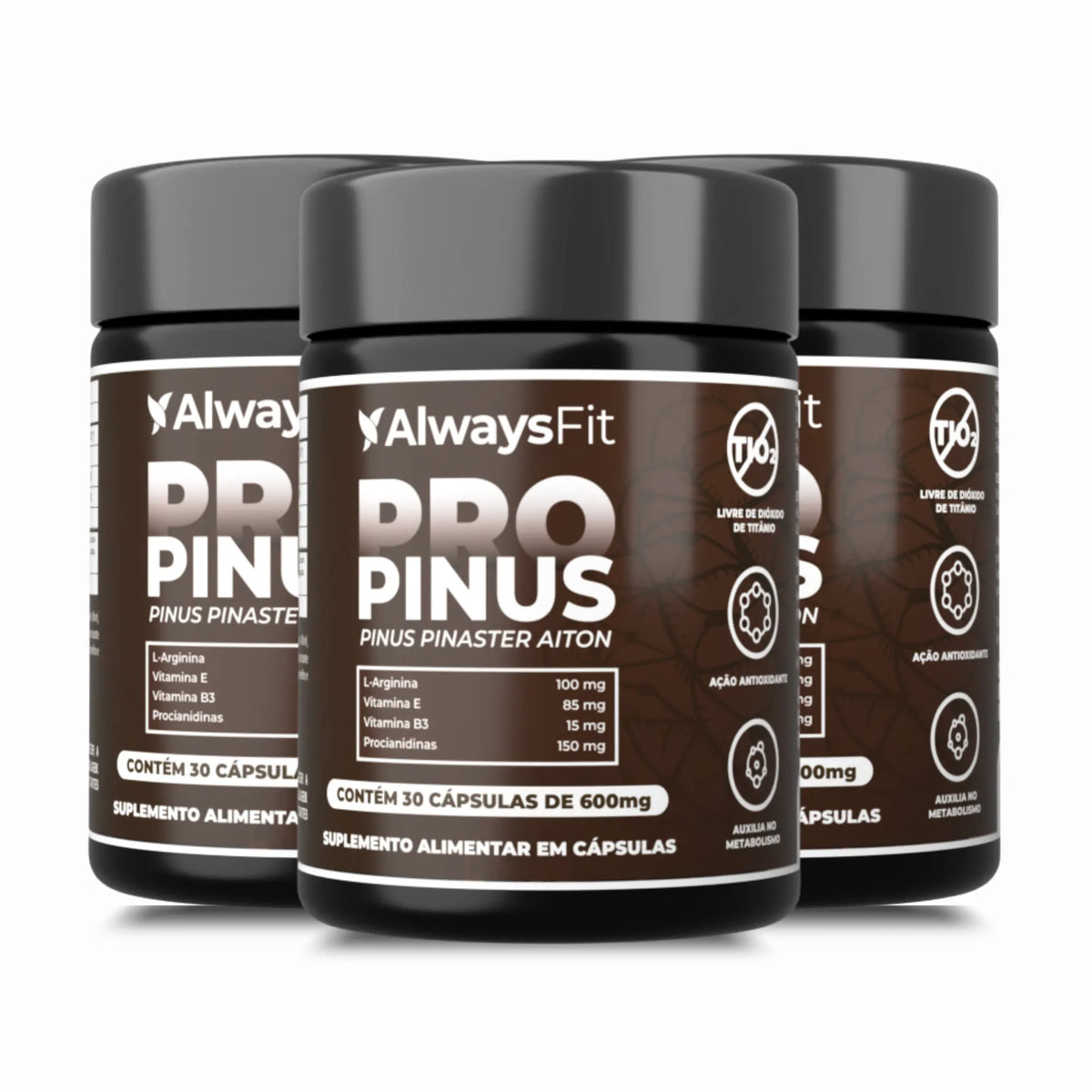 Pro Pinus Always Fit: Pinus Pinaster, L-Arginina, Vitamina E e B3