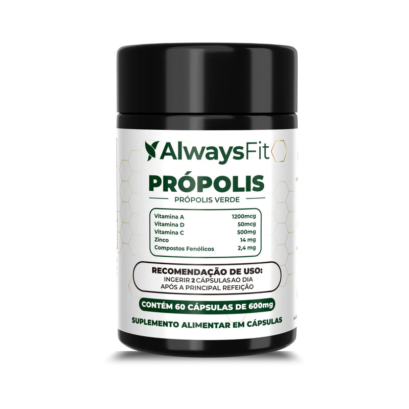 Própolis Verde com Vitaminas A, D3, C e Zinco - 60 Cápsulas