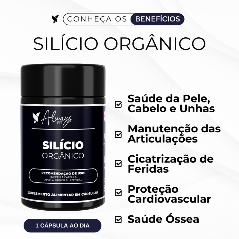 Silício Orgânico (SiliciuMax®) com Vitamina E - 30 Cápsulas