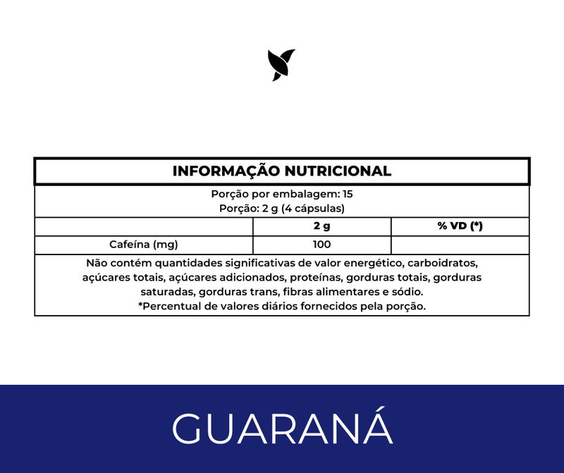 Guaraná (Paullinia Cupana) - 60 Cápsulas