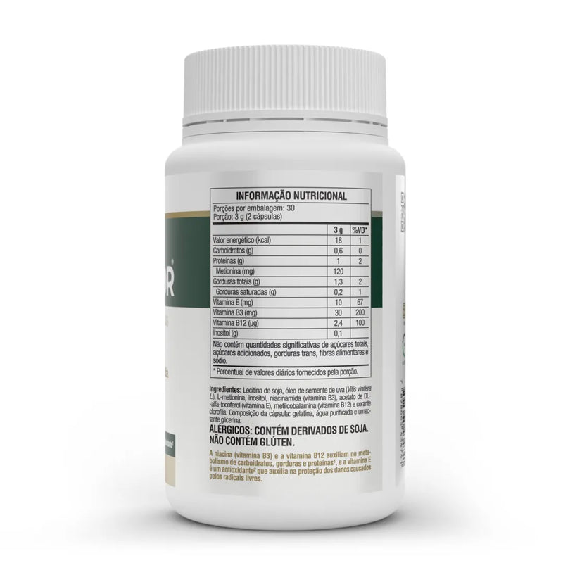 Vitafor - Hepatofor (L-Metionina, Lecitina, Inositol e Clorofila) – Suplemento para Saúde do Fígado e Bem-estar