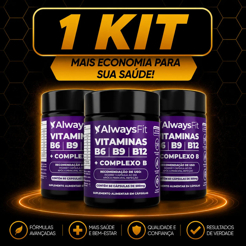 Kit 3  Complexo B em cápsulas – Energia, metabolismo e equilíbrio diário