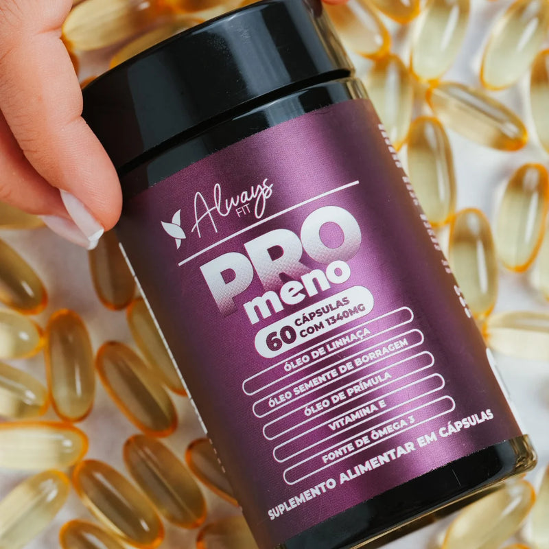 ProMeno – Óleo de Borragem, Prímula, Linhaça e Vitamina E Suporte Nutricional para Mulheres - 60 Cápsulas