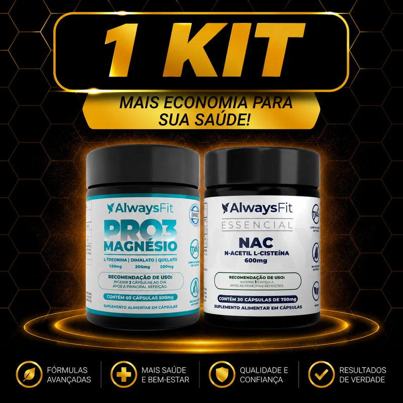 Kit Always Fit – PRO3 Magnésio + NAC