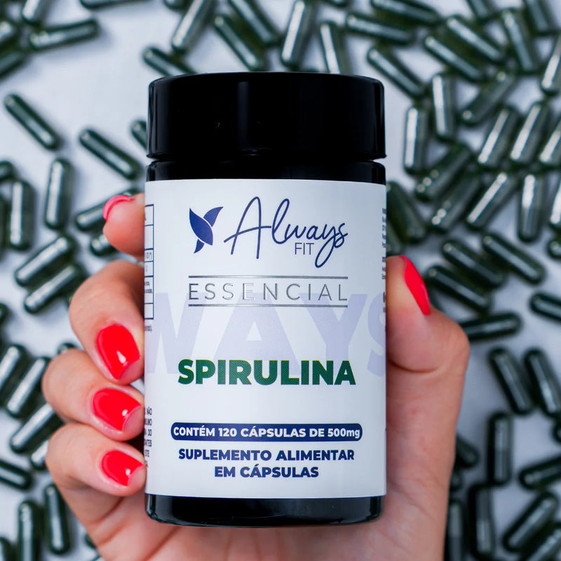 Spirulina 100% Pura - Super Alimento Verde - 120 Cápsulas